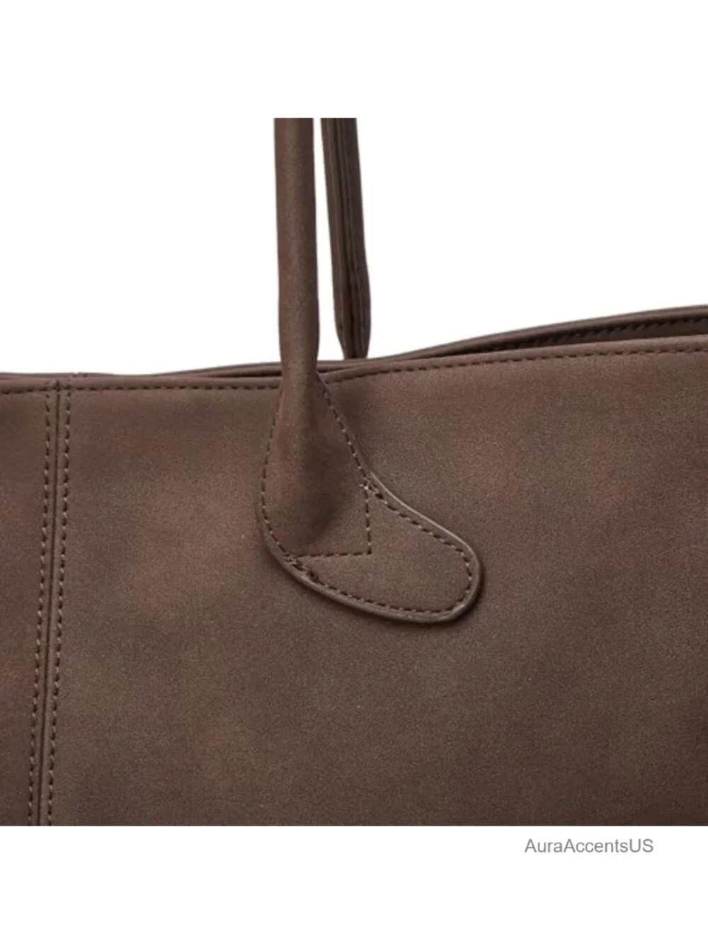 Faux Suede Top-Handle Satchel Tote Bag for Women Travel Work Handbag